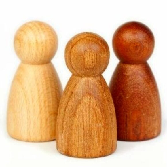 NWT Grapat Wooden Toys 3 Different Woods Nins - Beech, Oak and Sapele - Picture 2 of 4